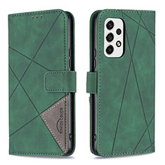 Coque Portefeuille Livre Cuir Etui Clapet B08F pour Samsung Galaxy A53 5G Vert