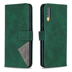 Coque Portefeuille Livre Cuir Etui Clapet B08F pour Samsung Galaxy A70S Vert