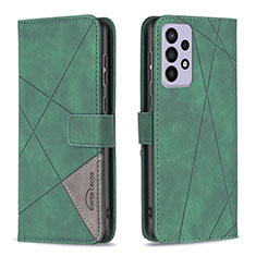 Coque Portefeuille Livre Cuir Etui Clapet B08F pour Samsung Galaxy A73 5G Vert