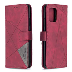 Coque Portefeuille Livre Cuir Etui Clapet B08F pour Samsung Galaxy A91 Rouge