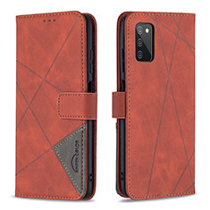 Coque Portefeuille Livre Cuir Etui Clapet B08F pour Samsung Galaxy F02S SM-E025F Orange