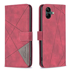 Coque Portefeuille Livre Cuir Etui Clapet B08F pour Samsung Galaxy F04 Rouge