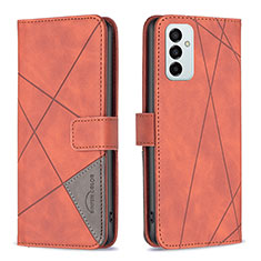 Coque Portefeuille Livre Cuir Etui Clapet B08F pour Samsung Galaxy F23 5G Orange