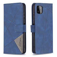 Coque Portefeuille Livre Cuir Etui Clapet B08F pour Samsung Galaxy F42 5G Bleu