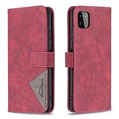 Coque Portefeuille Livre Cuir Etui Clapet B08F pour Samsung Galaxy F42 5G Rouge