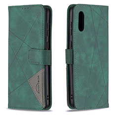 Coque Portefeuille Livre Cuir Etui Clapet B08F pour Samsung Galaxy M02 Vert