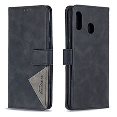 Coque Portefeuille Livre Cuir Etui Clapet B08F pour Samsung Galaxy M10S Noir