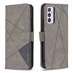 Coque Portefeuille Livre Cuir Etui Clapet B08F pour Samsung Galaxy M14 5G Gris