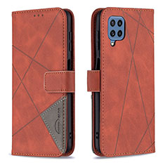 Coque Portefeuille Livre Cuir Etui Clapet B08F pour Samsung Galaxy M32 4G Orange