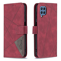 Coque Portefeuille Livre Cuir Etui Clapet B08F pour Samsung Galaxy M32 4G Rouge