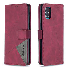 Coque Portefeuille Livre Cuir Etui Clapet B08F pour Samsung Galaxy M40S Rouge