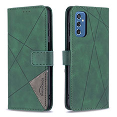 Coque Portefeuille Livre Cuir Etui Clapet B08F pour Samsung Galaxy M52 5G Vert