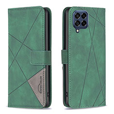 Coque Portefeuille Livre Cuir Etui Clapet B08F pour Samsung Galaxy M53 5G Vert