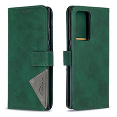 Coque Portefeuille Livre Cuir Etui Clapet B08F pour Samsung Galaxy Note 20 Ultra 5G Vert