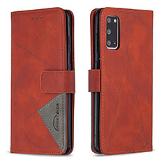 Coque Portefeuille Livre Cuir Etui Clapet B08F pour Samsung Galaxy S20 5G Orange