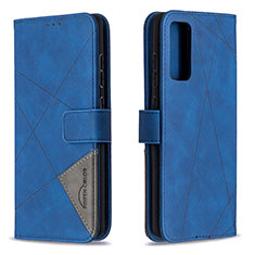 Coque Portefeuille Livre Cuir Etui Clapet B08F pour Samsung Galaxy S20 FE 4G Bleu