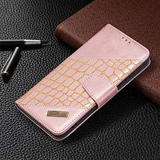 Coque Portefeuille Livre Cuir Etui Clapet B08F pour Samsung Galaxy S21 FE 5G Rose
