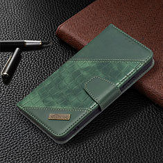 Coque Portefeuille Livre Cuir Etui Clapet B08F pour Samsung Galaxy S21 FE 5G Vert