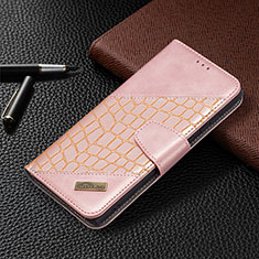 Coque Portefeuille Livre Cuir Etui Clapet B08F pour Samsung Galaxy S21 Ultra 5G Rose