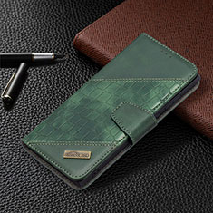 Coque Portefeuille Livre Cuir Etui Clapet B08F pour Samsung Galaxy S21 Ultra 5G Vert