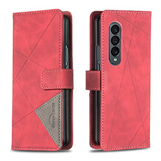 Coque Portefeuille Livre Cuir Etui Clapet B08F pour Samsung Galaxy Z Fold3 5G Rouge