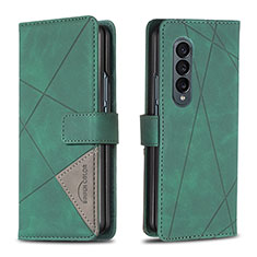 Coque Portefeuille Livre Cuir Etui Clapet B08F pour Samsung Galaxy Z Fold4 5G Vert