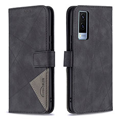 Coque Portefeuille Livre Cuir Etui Clapet B08F pour Vivo V21e 5G Noir