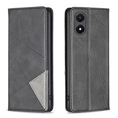 Coque Portefeuille Livre Cuir Etui Clapet B08F pour Vivo Y02S Noir