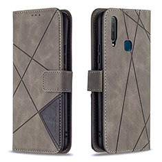 Coque Portefeuille Livre Cuir Etui Clapet B08F pour Vivo Y11 Gris