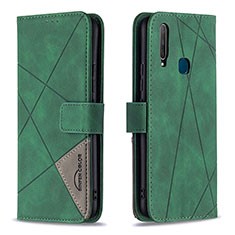 Coque Portefeuille Livre Cuir Etui Clapet B08F pour Vivo Y11 Vert