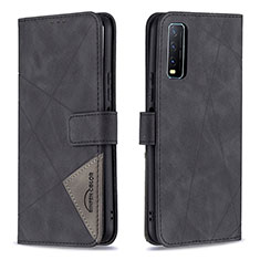 Coque Portefeuille Livre Cuir Etui Clapet B08F pour Vivo Y11s Noir