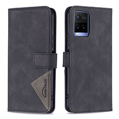 Coque Portefeuille Livre Cuir Etui Clapet B08F pour Vivo Y21a Noir