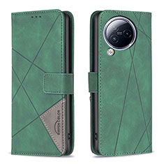 Coque Portefeuille Livre Cuir Etui Clapet B08F pour Xiaomi Civi 3 5G Vert