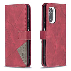 Coque Portefeuille Livre Cuir Etui Clapet B08F pour Xiaomi Mi 11i 5G Rouge