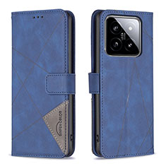 Coque Portefeuille Livre Cuir Etui Clapet B08F pour Xiaomi Mi 14 5G Bleu