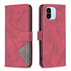 Coque Portefeuille Livre Cuir Etui Clapet B08F pour Xiaomi Poco C51 Rouge