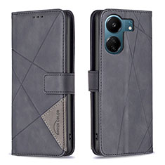 Coque Portefeuille Livre Cuir Etui Clapet B08F pour Xiaomi Poco C65 Noir