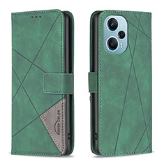 Coque Portefeuille Livre Cuir Etui Clapet B08F pour Xiaomi Poco F5 5G Vert