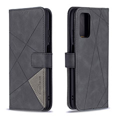 Coque Portefeuille Livre Cuir Etui Clapet B08F pour Xiaomi Poco M3 Noir