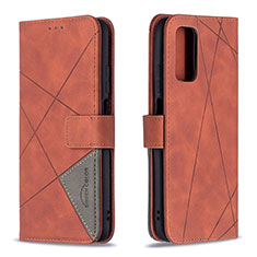 Coque Portefeuille Livre Cuir Etui Clapet B08F pour Xiaomi Poco M3 Orange