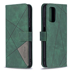 Coque Portefeuille Livre Cuir Etui Clapet B08F pour Xiaomi Poco M3 Vert