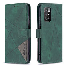 Coque Portefeuille Livre Cuir Etui Clapet B08F pour Xiaomi Redmi 10 (2022) Vert