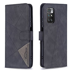 Coque Portefeuille Livre Cuir Etui Clapet B08F pour Xiaomi Redmi 10 4G Noir