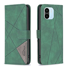 Coque Portefeuille Livre Cuir Etui Clapet B08F pour Xiaomi Redmi A1 Vert