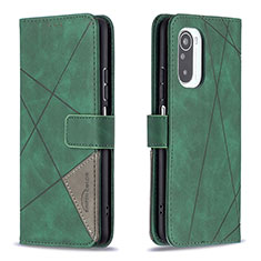 Coque Portefeuille Livre Cuir Etui Clapet B08F pour Xiaomi Redmi K40 5G Vert