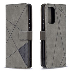 Coque Portefeuille Livre Cuir Etui Clapet B08F pour Xiaomi Redmi Note 10 Pro Max Gris