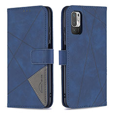 Coque Portefeuille Livre Cuir Etui Clapet B08F pour Xiaomi Redmi Note 10T 5G Bleu