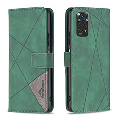 Coque Portefeuille Livre Cuir Etui Clapet B08F pour Xiaomi Redmi Note 11 4G (2022) Vert