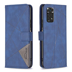 Coque Portefeuille Livre Cuir Etui Clapet B08F pour Xiaomi Redmi Note 11S 4G Bleu