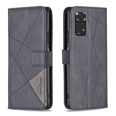 Coque Portefeuille Livre Cuir Etui Clapet B08F pour Xiaomi Redmi Note 11S 4G Noir